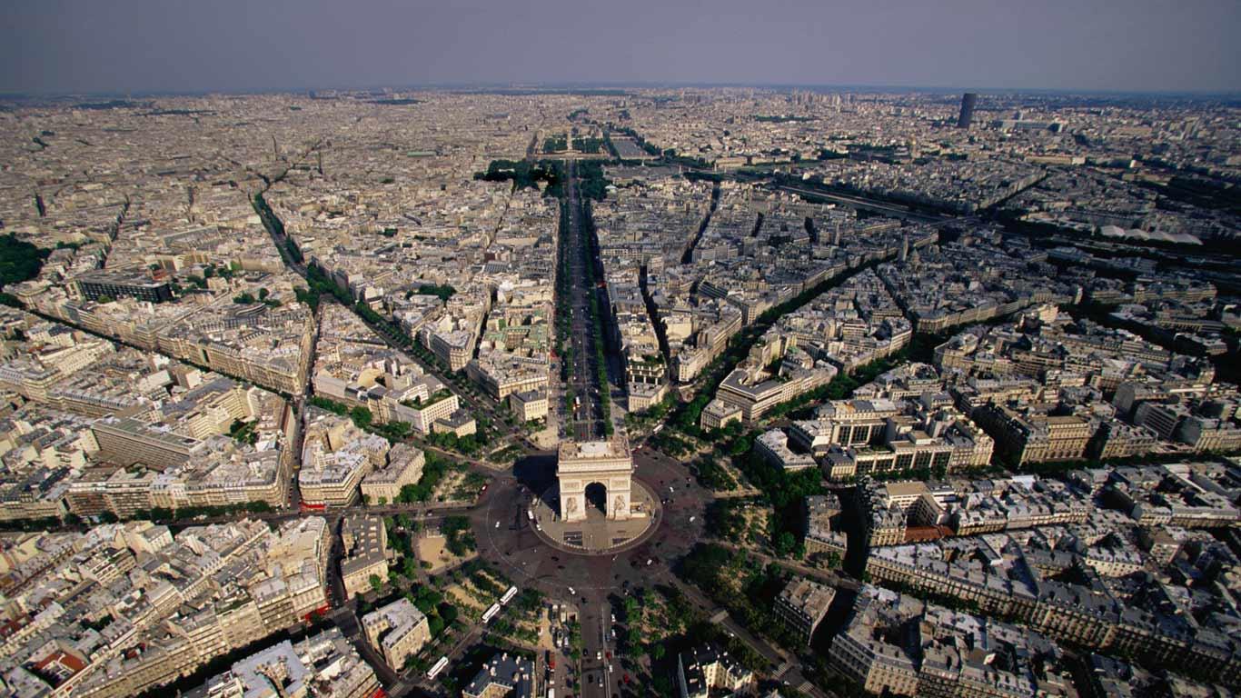 Paris - Campos Elíseos - http://www.recreoviral.com/wp-content/uploads/2014/05/arco-del-triunfo-paris-francia-foto-aerea.jpg
