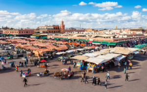 Praça Jemaa El Fna em Marrocos
